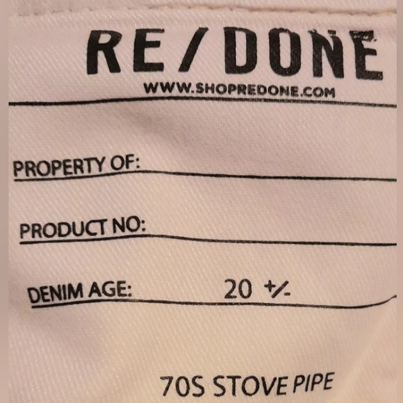 Levi's Redone White Vintage Women's Jeans High Rise Straight Leg Size 24 NWT - Picture 8 of 16